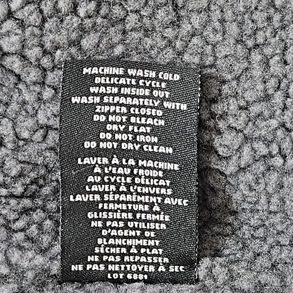 Emanuel Ungaro Sweater Mens M Gray Full Zip Sherpa Lined Mock Neck LS Pockets - Picture 12 of 16